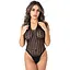 Еротичне боді Daring Intimates Flow Net Halter Teddy S-L чорний - мініатюра 1