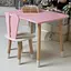 Дитячий прямокутний столик (Рожевий) та стільчик Зайчик (Рожевий з білим) - мініатюра 1