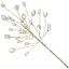 Декоративная ветка с перламутровыми кристаллами и глиттером для декорации Шампань 23 см - миниатюра 1
