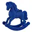 Елочная игрушка MIS LT Лошадь-качалка 11х4х11,5 см синий - миниатюра 1