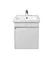 Тумба Мойдодир Сіті 50-А з умивальником Como 50 Білий підвісна Білий - мініатюра 2