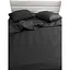 Комплект постільної білизни Ecotton Black євро полісатин чорний (25187) - мініатюра 1