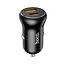 Адаптер автомобильный HOCO Smooth road car charger NZ5 самое зарядное черное - миниатюра 1