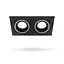 Подвійний вбудований світильник у чорному корпусі | Line F | Арт. DL6142 чорний - мініатюра 1