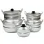 Набір із 5 сферичних матових алюмінієвих каструль з кришкою 1.6-2.4-3.4-4.5-6.4 л, Interos Сірий 86213 - мініатюра 1