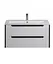 Тумба Мойдодир Paula 100-A з умивальником Cosmopolitan 100 Білий/графіт - мініатюра 2