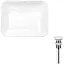 Комплект Qtap Scorpio: Раковина врезная прямоугольная 510х390х145 мм White + Донный клапан PU02 (QT1411K490WN47290) - миниатюра 1