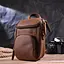 Компактная мужская сумка из натуральной винтажной кожи 21295 Vintage коричневая - миниатюра 6