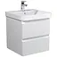 Тумба Мойдодир Unik 50-A Білий з умивальником Vivace 50 Білий - мініатюра 1