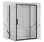 Душова кабіна Rea Rapid Swing 80x120 black REA-K6421 + REA-K6413, Чорний матовий, Універсальна, прозорий - мініатюра 1