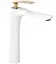 Смеситель для умывальника Rea Orbit высокий белый/золото REA-B2053 Белый - миниатюра 1