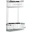 Полка угловая Frap F351-1, 2-х ярусная 240x320 мм Хром - миниатюра 1