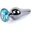 Анальна пробка Boss Of Toys Boss Series - Jewellery Dark Silver Butt Plug Light Blue, BS6400058, Срібний / Голубой - мініатюра 1