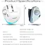 Миша бездротова Zelotes F-33 з трекболом та акумулятором White - мініатюра 7