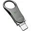 USB флеш-накопитель Silicon Power Mobile C80 128GB USB-A + USB-C 3.2 Silver (SP128GBUC3C80V1S) [134979] - миниатюра 2