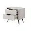 Тумба приліжкова Perfect Home Ланте / Lante з 2 шухлядами і чорними ніжками 2S Беж (PFH-091185) - мініатюра 2