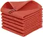 Набір кухонних рушників зі 100% бавовни - Вафельні серветки для кухні 34*34 см 6 шт Червоний - мініатюра 1