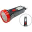 Ручной аккумуляторный фонарь Wimpex WX-2894 с защитой IPX4 1+12LED Зарядка от сети Черный/Красный - миниатюра 1