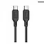 Кабель Hoco X90 Cool 60W silicone charging data cable for Type-C to Type-C чорний - мініатюра 1
