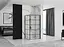 Душова кабіна Rea Molier 90x80 black REA-K8531 + REA-K8537, Чорний матовий, Універсальна, прозорий - мініатюра 3