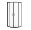 Душевая кабина Cersanit Zip полукруглая black прозрачное стекло 800x800x190 S163-007, прозрачная, чер ный - миниатюра 1