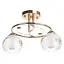 Люстра стельова Brille для коридору E27 60W G (LK-491C/2) - мініатюра 1