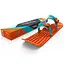 Санки-лижа Plastkon OneFoot Miniski помаранчево-блакитна (4110416105) - мініатюра 4