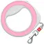 Повідець-рулетка для собак Waudog R-leash, кругла, XS-M, до 40 кг, 2,9 м, світловідбиваюча стрічка рожевий - мініатюра 1