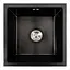 Кухонная мойка PVD черная СМ 44x44 Platinum Handmade (монтаж под столешницу), Черный - миниатюра 1