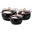 Набор кастрюль Haus Roland из нержавеющей стали 6,1/2,6/3,6 л, черный HP33525B - миниатюра 5