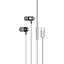 Дротові вакуумні навушники Hoco M122, Type-C, 1.2m, metal gray - мініатюра 1