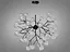Чарівна люстра "Світлячок" від українського виробника, 45 ламп, чорна - мініатюра 1