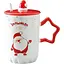 Чашка новорічна Snowman з кришкою та ложкою Санта-Клаус 360 мл Біла - мініатюра 1