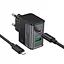 Мережевий зарядний пристрій Hoco CS71A Star Speed PD20W+QC3.0 charger set(Type-C to iP)(EU) Чорний - мініатюра 1