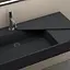Умивальник Rea Archi 75 black matt накладний підвісний REA-U4303, Чорний матовий - мініатюра 5