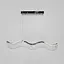 Светодиодная волнистая серебряная люстра с хрусталиками длиной 80 см | Line F | Ст. 33056-L800*600 CH - миниатюра 3