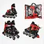 Роликові ковзани, розмір 39-43, PVC колеса, червоний, INLINE SKATE, 49083-L - мініатюра 1