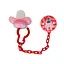 Детский набор Цепочка с пустышкой MGZ-0502(Red) с крышкой - миниатюра 1