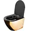 Подвесной унитаз Rea Carlo flat mini gold/black REA-C8990, Золотой - миниатюра 3