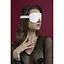 Маска на глаза Feral Feelings - Blindfold Mask, натуральная кожа, белая - миниатюра 2