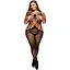 Бодистокинг Baci Criss Cross Crotchless Catsuit XL/XXL черный - миниатюра 1