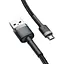 Кабель Baseus Cafule USB for MicroUSB 2.4A 1m grey black (CAMKLF-BG1) - мініатюра 3