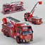 Пожарная машина инерционная, подвижные детали - миниатюра 1