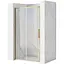 Душевые двери Rea Rapid Slide 110 brashed gold REA-K4708, прозрачный, золотой - миниатюра 1
