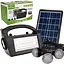Фонарь (станция) на солнечных батареях CL-21 5W 3 лампы + Powerbank + FM + Bluetooth + microUSB (4 режима) - миниатюра 1