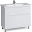 Тумба підлогова Sanwerk Ера 100 Білий з умивальником Сава (MV0000908) Білий - мініатюра 1