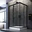 Душевая кабина Am.Pm Gem Twin Slide 120x80 см стекло прозрачное black matt W90UG-404-120290-BT, Черный матовый, Универсальная, прозрачная - миниатюра 2