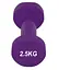 Гантель виниловая PowerPlay 4125 Achilles 2.5 кг Фиолетовый 1 шт (PP_4125_2.5kg) - миниатюра 3