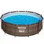 Каркасный бассейн Bestway 56709, размер 366 x 100 см с фильтрующим насосом и лестницей - миниатюра 1