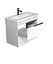 Тумба Мойдодир Iris 80-А з умивальником Fenova 80 підвісна Білий - мініатюра 2